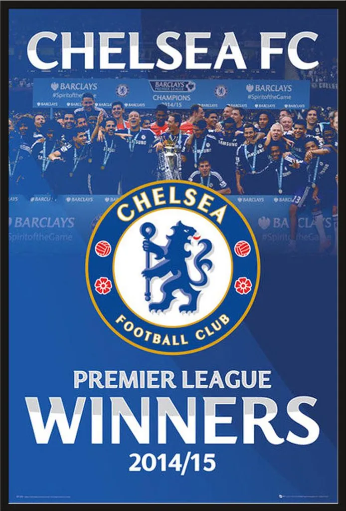 Affiche Chelsea Premier League 14/15 avec Cadre Noir Shinsuke Maxi