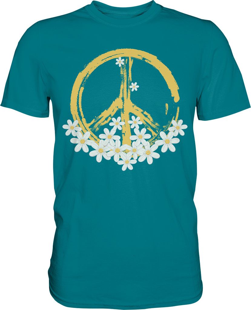 Gänseblümchen Peace Symbol Shirt Garten T-Shirt Gärtner – Produktbild 