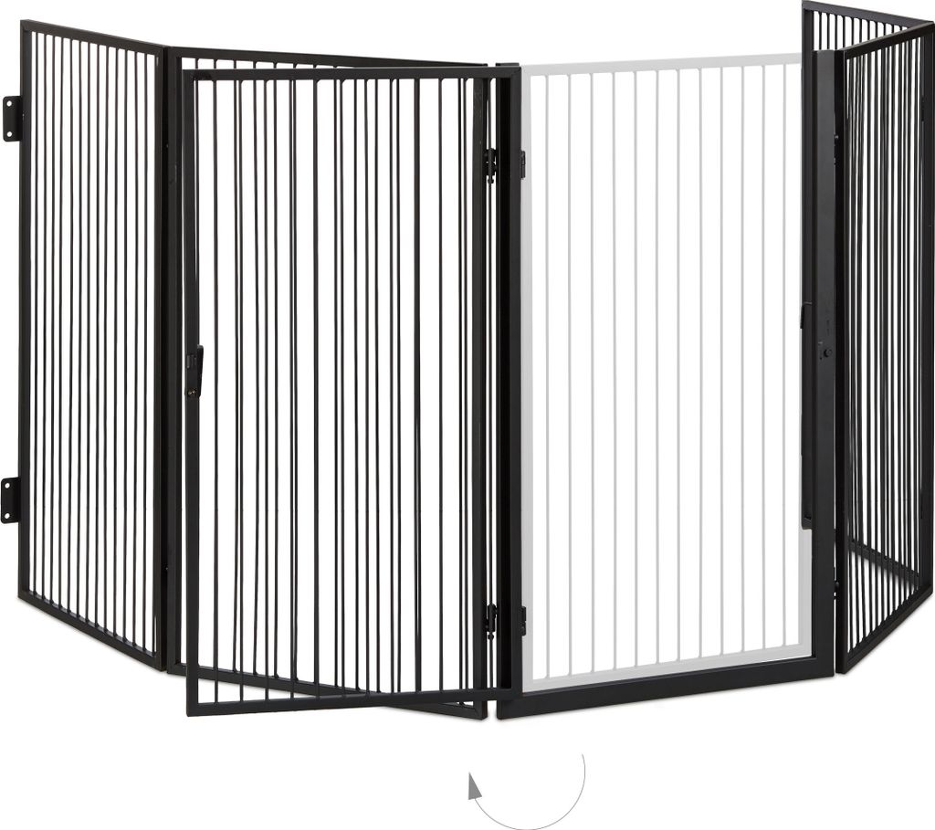 relaxdays Kaminschutzgitter schwarz Produktbild 6