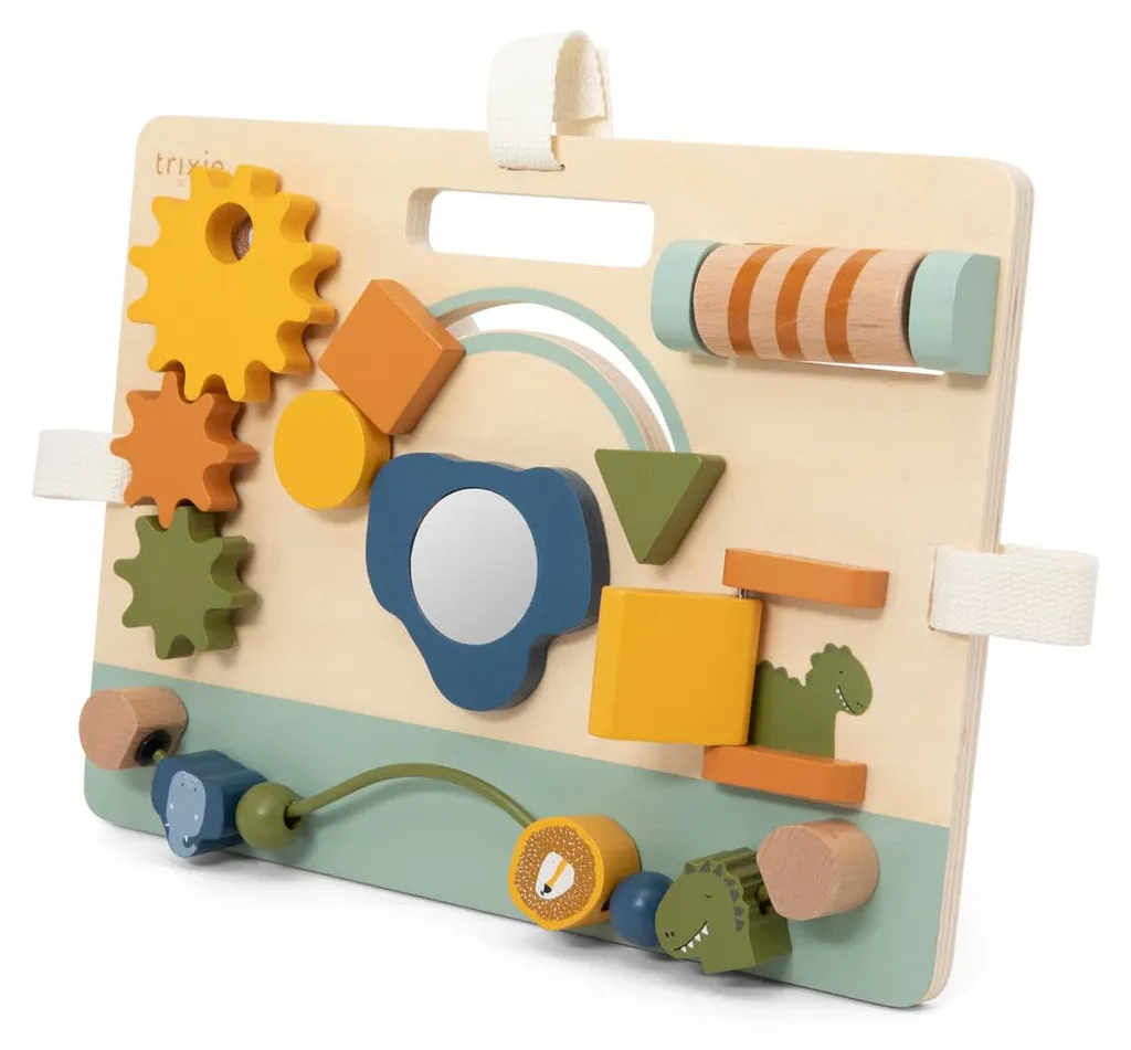 Jouet d'activités durable Mrs. Elephant Trixie en bois certifié FSC