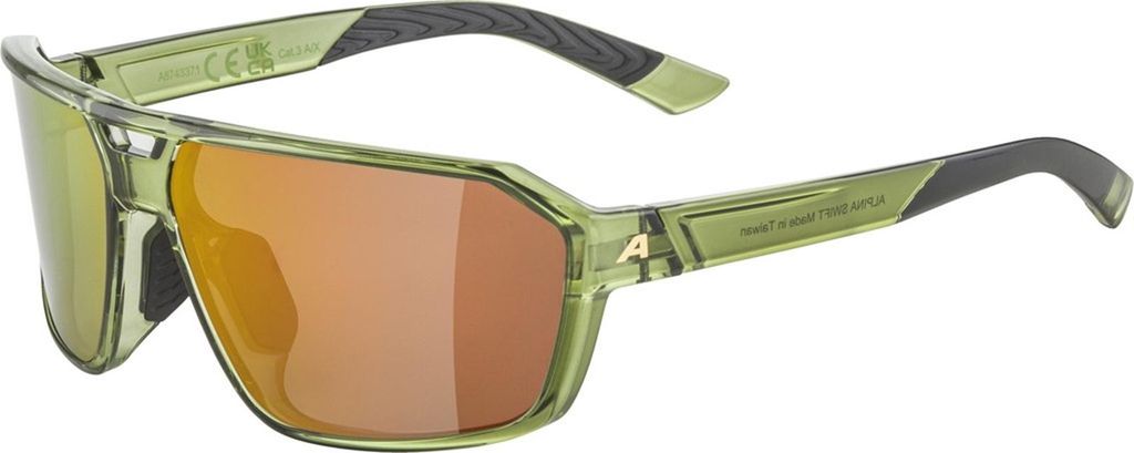 Sonnenbrille Alpina Swift Green Transparent Gloss/Gold Mirror