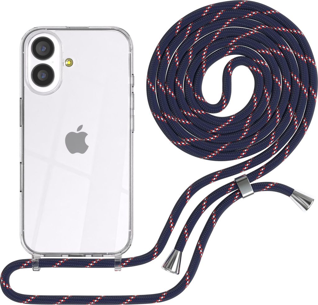 EAZY CASE Handykette mit Hülle für Apple iPhone 17 Backcover Handykette, zum Umhängen in Blau