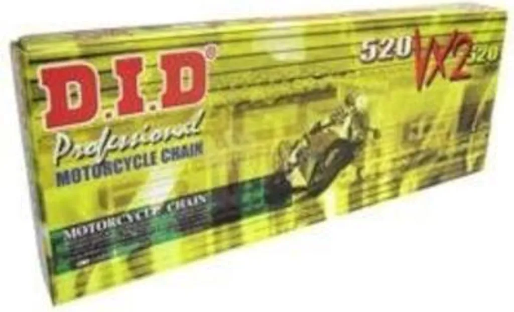 Chaîne de transmission 520VX2 DID 100 maillons pour entretien moto 520