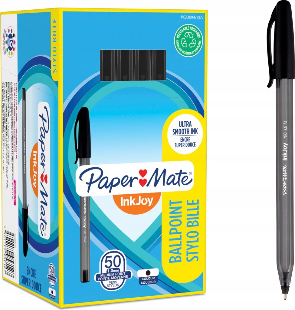 Papermate InkJoy 100 Nero Penna a sfera Medio 50 pz Immagine del prodotto 