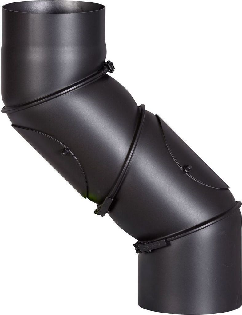 FireFix Universalofenrohr-Bogen Ø 150 mm, schwarz
