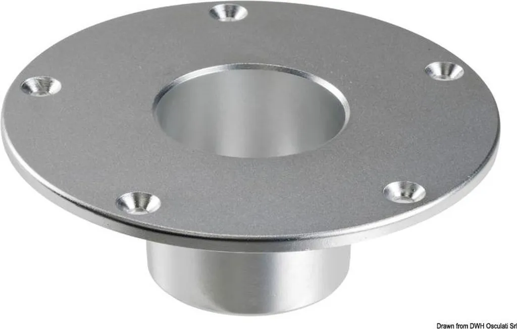 Fixation au sol 48.418.21 en aluminium pour table de cockpit amovible