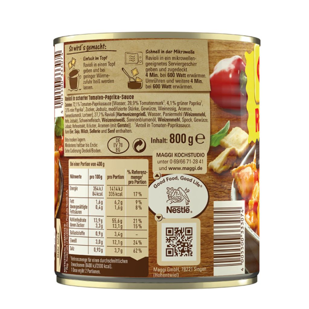 Maggi® Ravioli Diavoli hotové jedlo 800,0 g Obrázok produktu 3