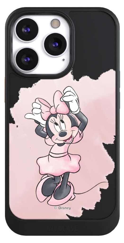 NIVOCASE Hülle für Apple iPhone 13 Pro Handyhülle NIVOcore Case Schwarz Disney Motiv ohne Hintergrund