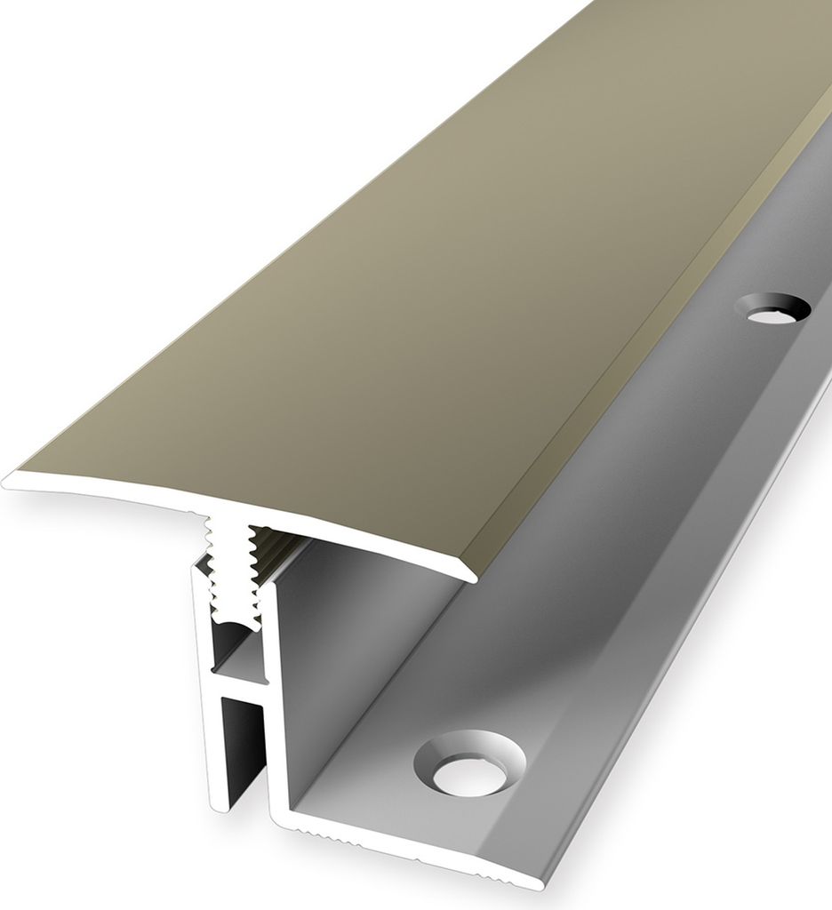 PROVISTON | Übergangsprofil | Parkettprofil | Breite: 31.5 mm | Höhenausgleich: 17 - 22 mm | Länge: 1000 mm | Aluminiumprofil | Sand | 1 Stück