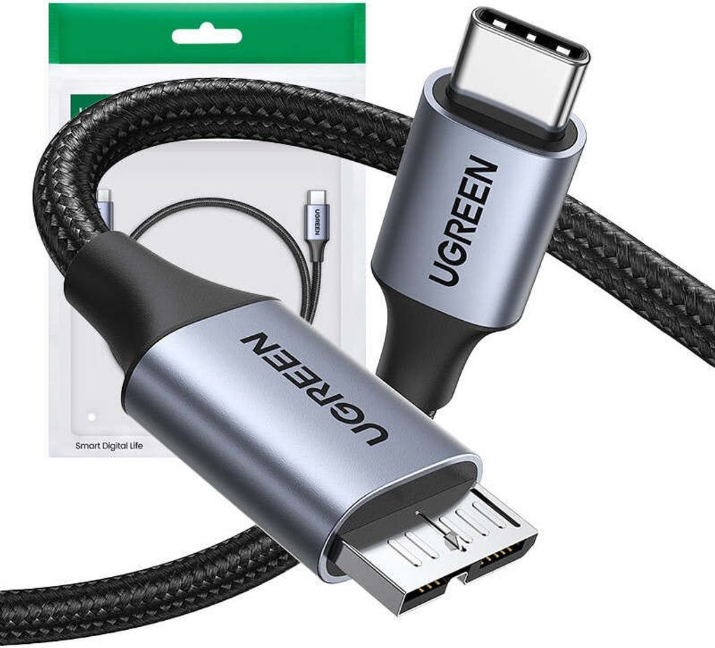 Ugreen USB-C auf Micro USB-B 3.0 Kabel, 5 Gbps, 3A Produktbild 