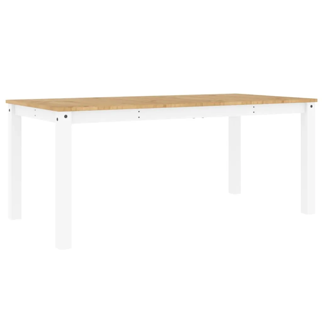 Grande table familiale PANAMA blanche 180x90 cm pour repas conviviaux