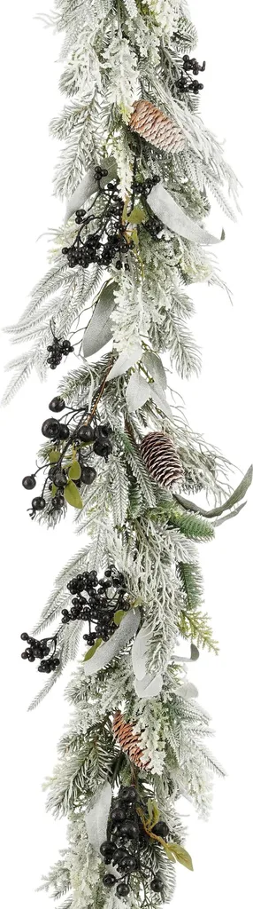 Guirlande de Noël Vespérale 180cm pour Cheminée et Déco de Fêtes Vert