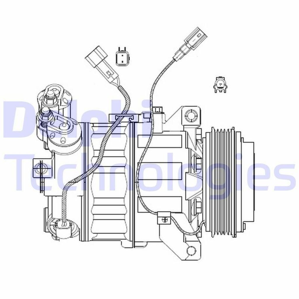 DELPHI CS20482 PXC16 Klimaanlage Klimakompressor PAG 46 für FORD MONDEO IV Turnier (BA7) S-MAX (WA6) MONDEO IV (BA7) MONDEO IV Stufenheck (BA7)