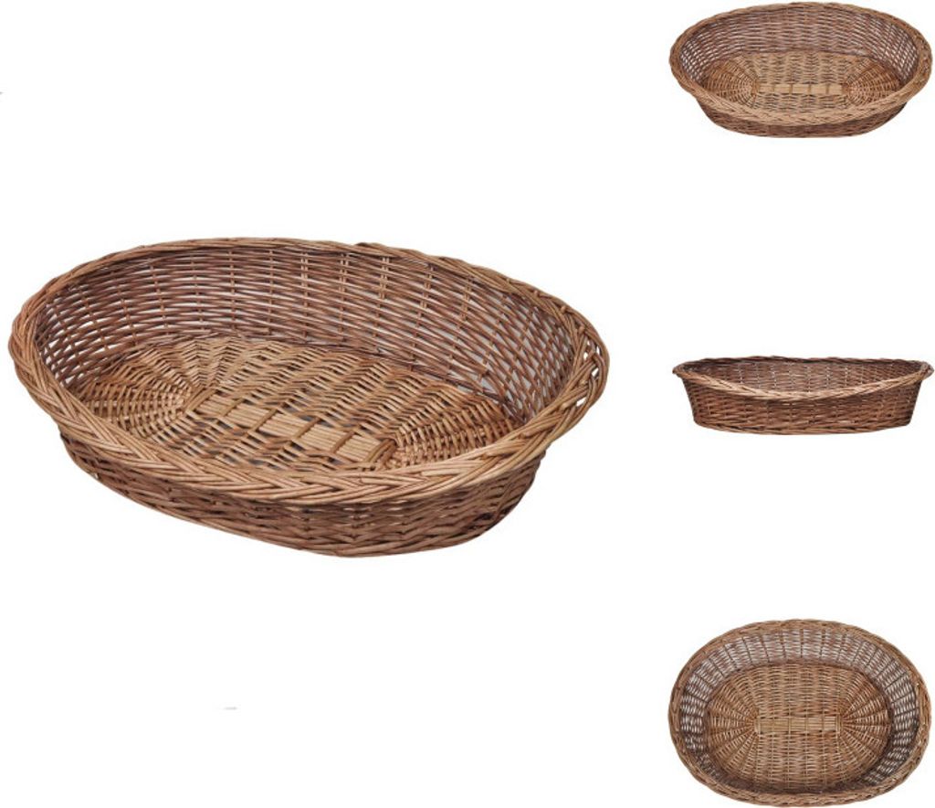 vidaXL Hundebett aus Weide Natur 90 cm - Hundebetten