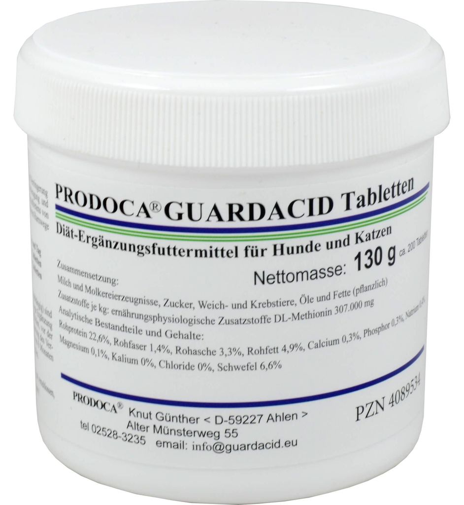 PRODOCA GUARDACID Tabletten für Hunde und Katzen, 200 St. Tabletten