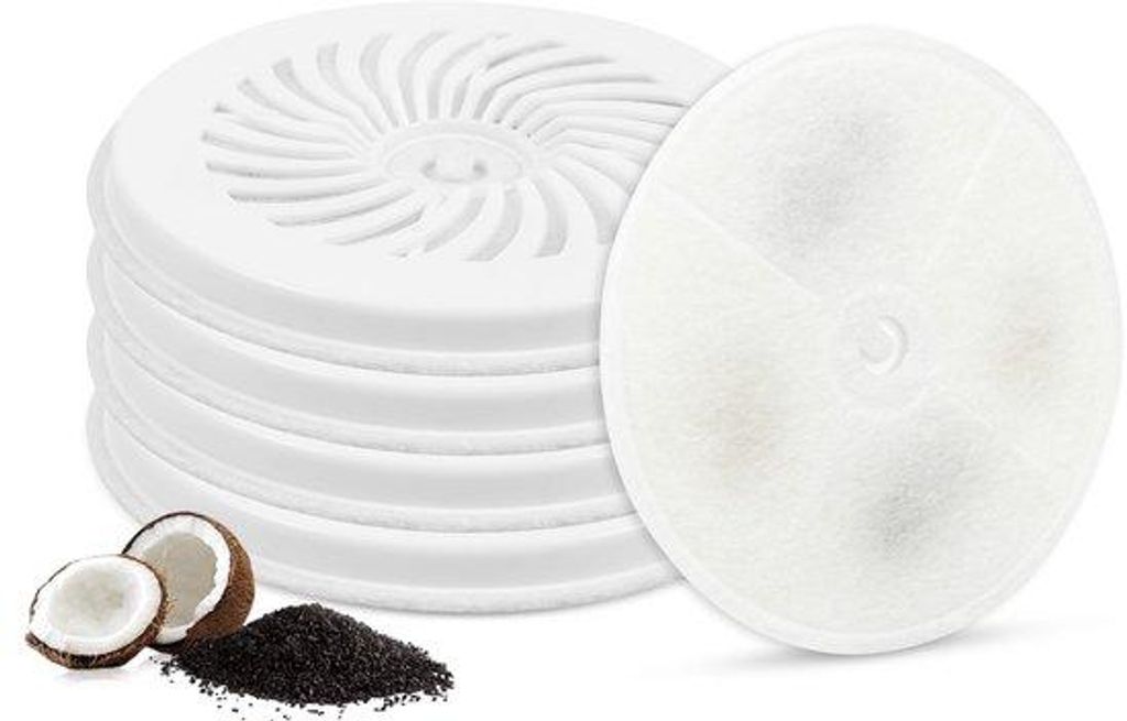 Kattenspülfilter aus Harz und Aktivkohle, 5er Pack, für PETKIT Drinkfontein Unit 3.0, 1,8-2 Liter