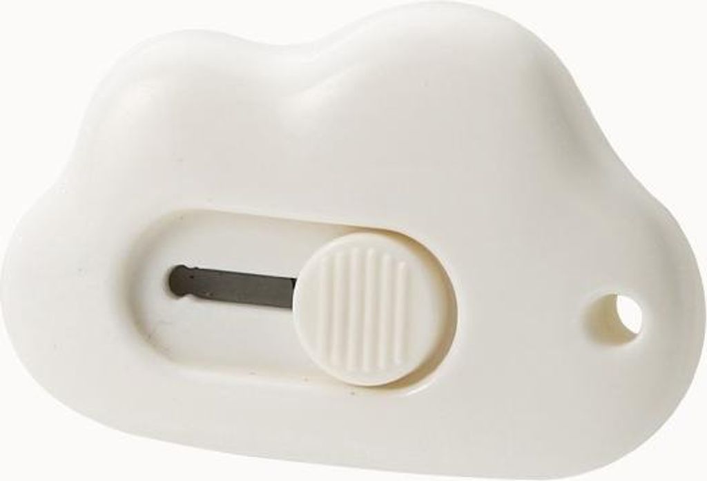 INF Mini Brieföffner aus ABS mit Klinge Weiß Kompakt für Büro und Schule