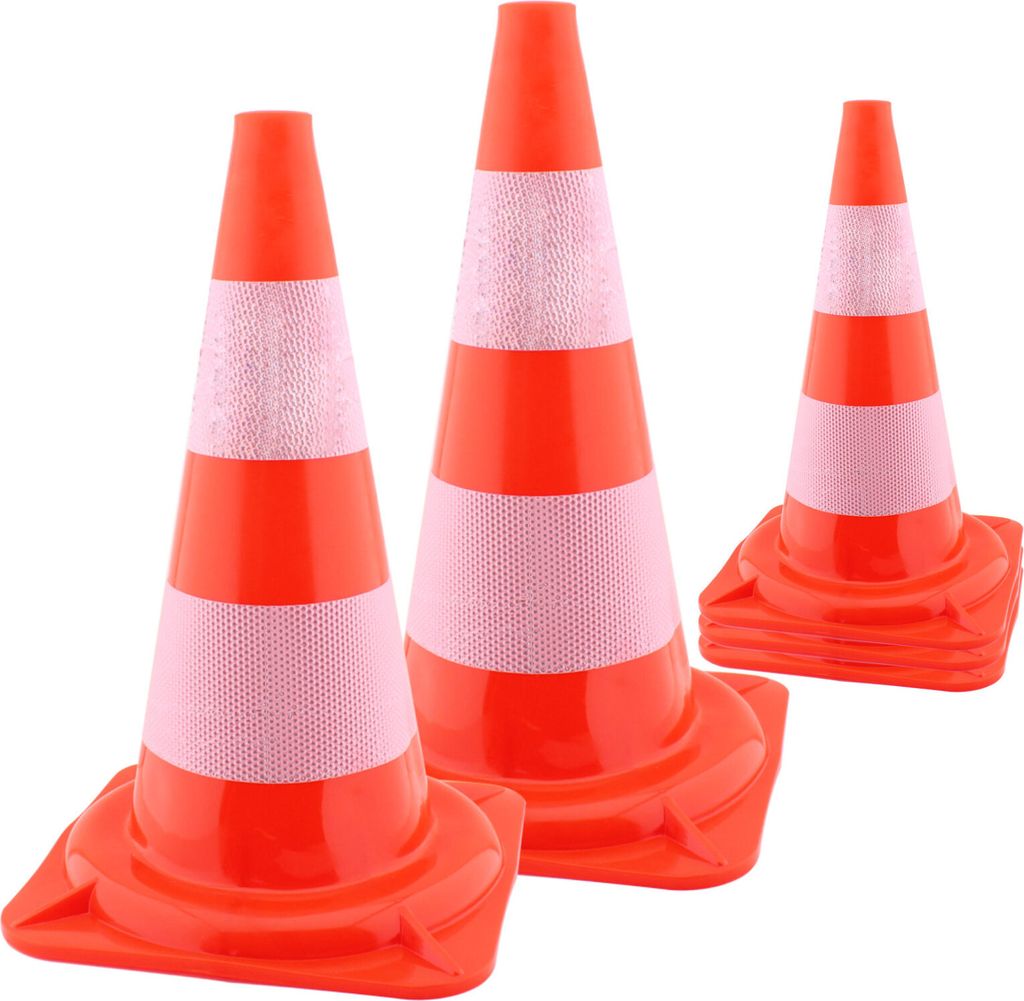 Verkehrspylon Pylon Hütchen Verkehrsleitkegel Warnkegel Markierungskegel Absperrkegel Warnbake Leitpfosten Lübecker Hut Parcours 5 Stück