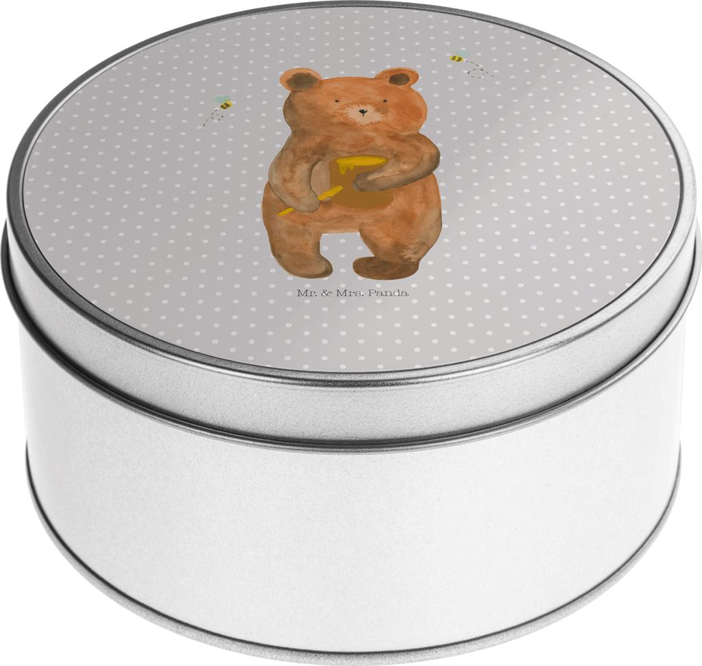 Mr. & Mrs. Panda Kaffeedose Bär Honig - Grau Pastell - Geschenk, Aufbewahrungsdose, Freund, Liebe, Verliebte, Teddy, Keksdose, Vorratsbehälter, z...