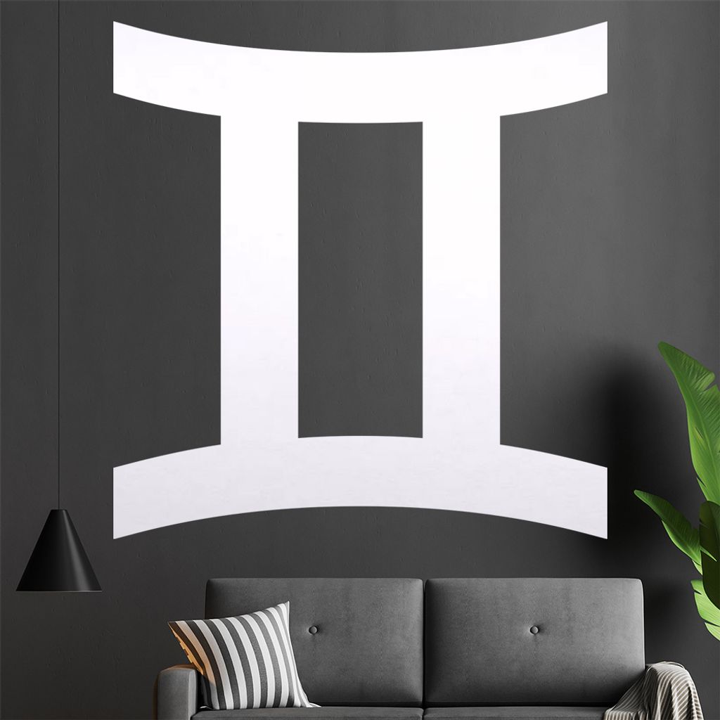 Sternzeichen: Zwillinge Wandtattoo in 6 Größen - Wandaufkleber Wall Sticker - Dekoration, Küche, Wohnzimmer, Schlafzimmer, Badezimmer