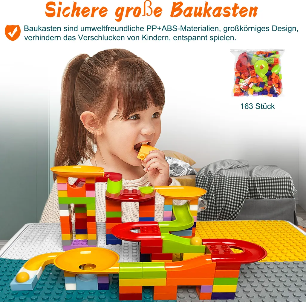 Table de Jeu Multifonction pour Enfant avec Chaises et Blocs de Construction - 5