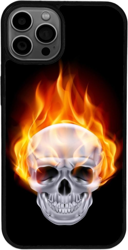 TPU Silikon Hülle für iPhone 16 Pro Handy Cover Case Schutzhülle Handyhülle Bumper MOTIV 3 Totenkopf