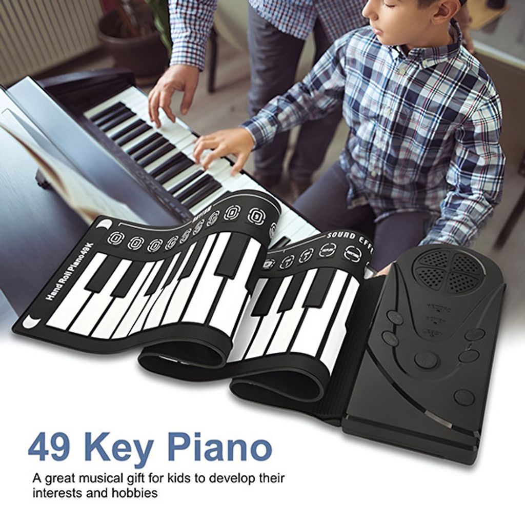 Skládací piano 83x22,5 cm se zvukovou mechanikou, funkcí Obrázek produktu 3