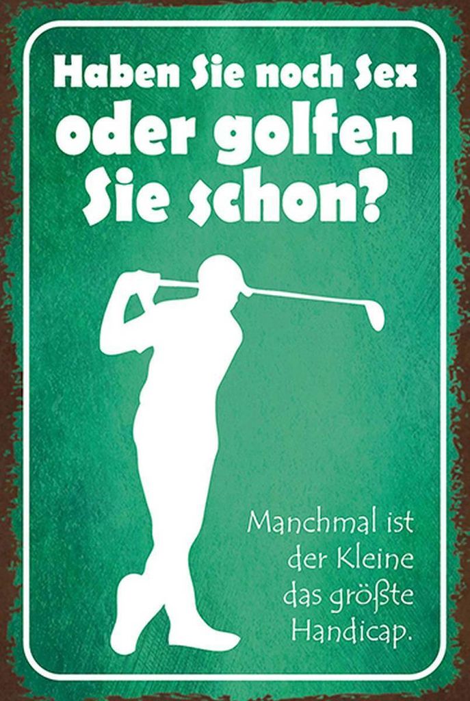 vianmo Holzschild 18x12 cm Haben Sie noch Sex oder golfen