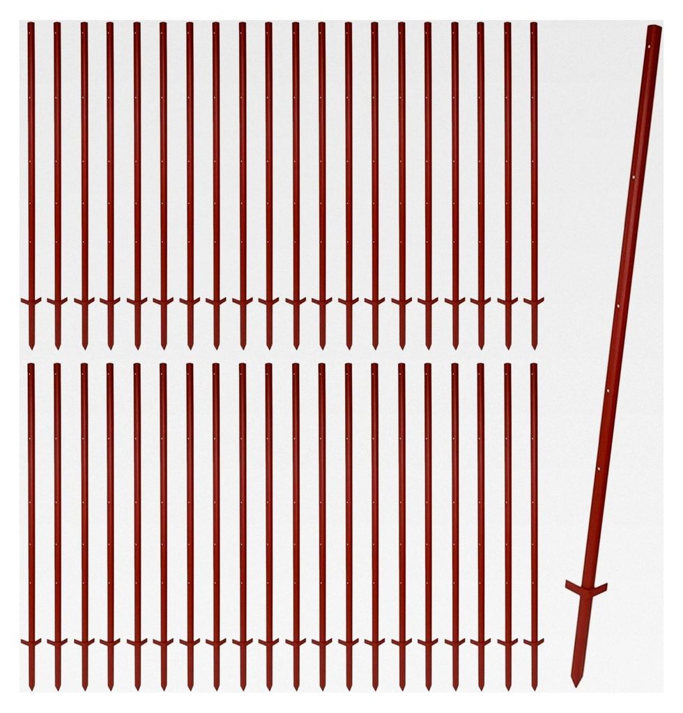 Set Winkelstahlpfähle 165 cm, 3 mm, 40 Stück
