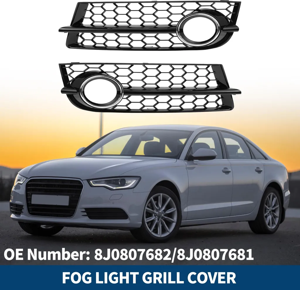 Grille antibrouillard 8J0807681 pour Audi TT 8J 2006-2014 en ABS noir