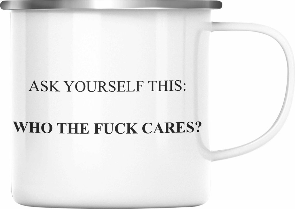 Trendation - Lustige Emaille Tasse mit Spruch für Frauen Produktbild 