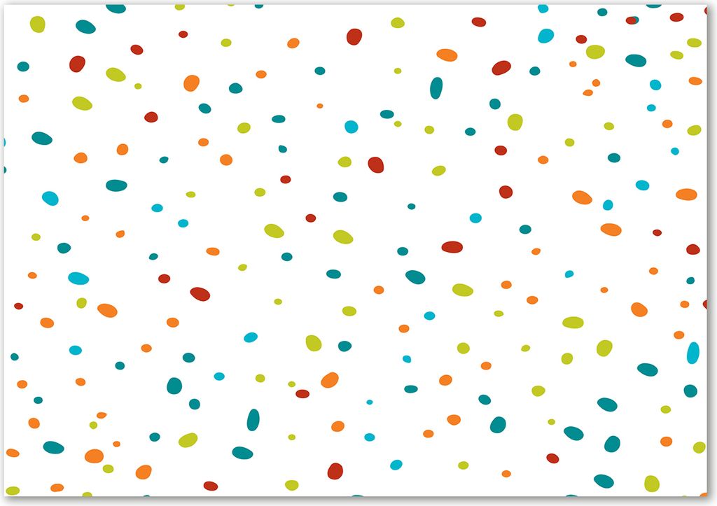 Tulup Glas-Bild - 100 x 70 - Wandbild aus Glas - Wandkunst - Wandbild hinter gehärtetem Sicherheitsglas - Kinderzimmer - Bunte Punkte - Mehrfarbig