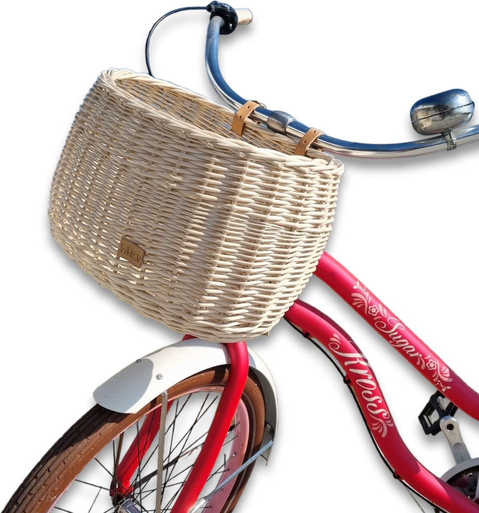 WikliBOX - Cestino in vimini per bicicletta ecru con Immagine del prodotto 