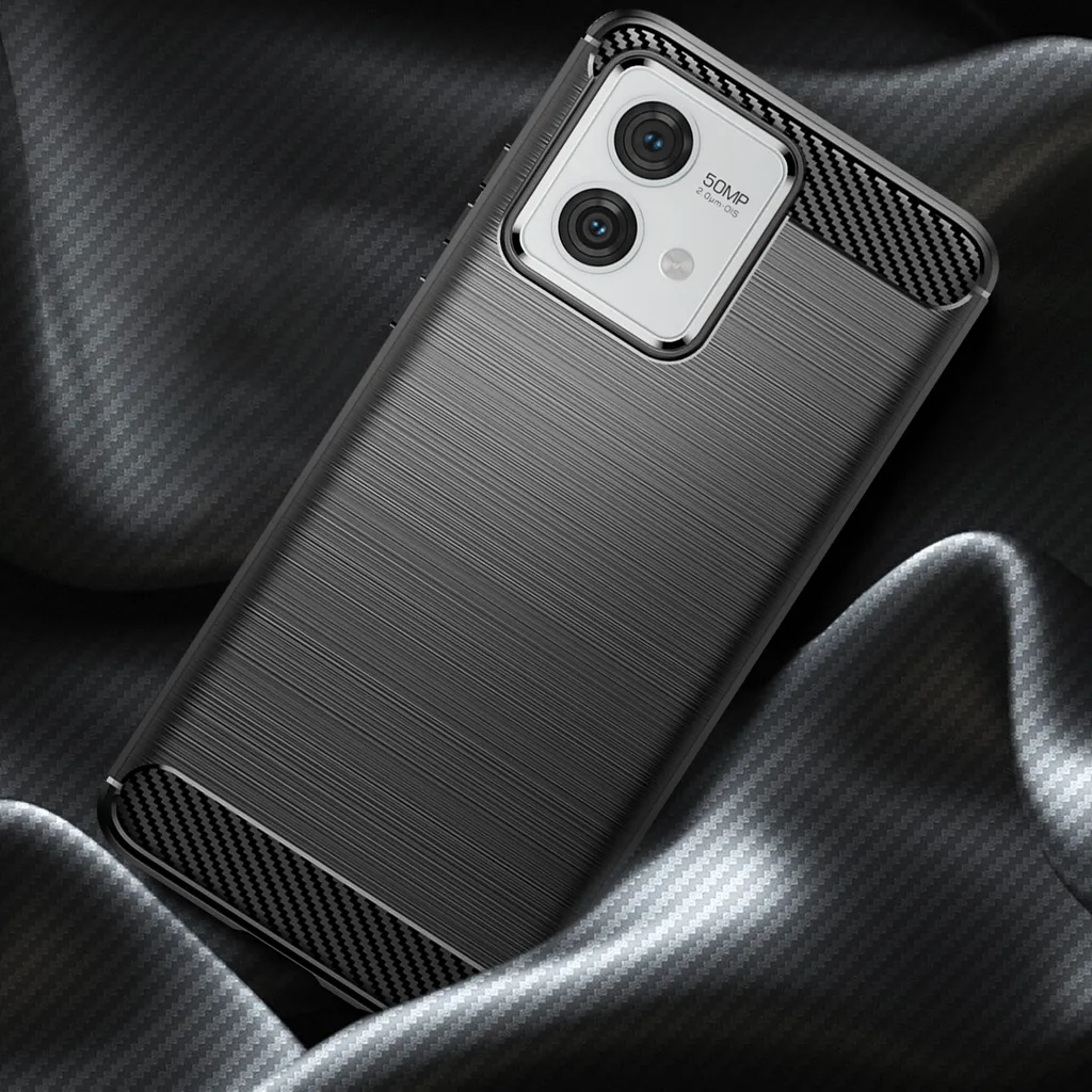 Custodia Motorola Moto G84 Carbonio e Alluminio Nero Sport Edition - 3