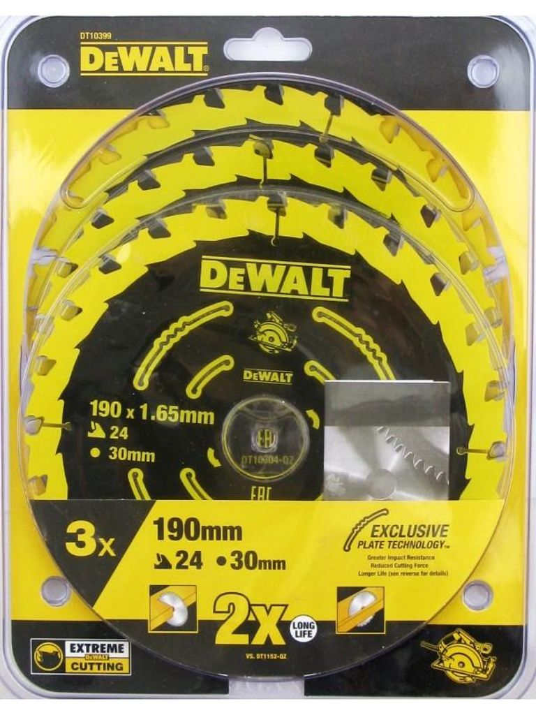 DeWalt DT10399 confezione da 3 lame per sega circolare Immagine del prodotto 