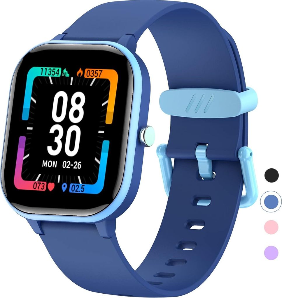 Fitness Tracker für Kinder, IP68 wasserdichter Aktivitäts Tracker, Schrittzähler, Herzfrequenzmesser, 19 Sport Gesundheitsmodi, tolles Kinderges...
