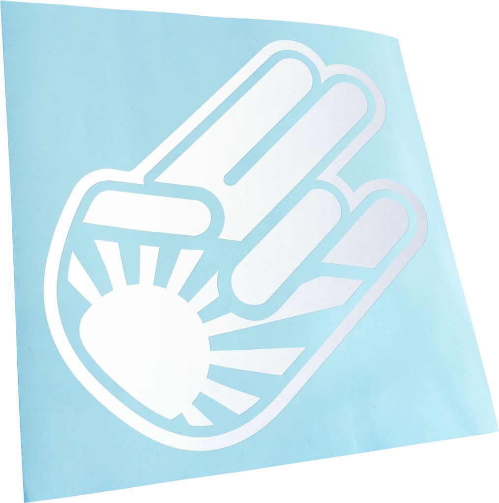 Kiwistar - Autoaufkleber - kleine Japan Shocker Hand Heckscheibenaufkleber - Aufkleber für Auto Kfz Fahrrad, LKW, Truck Mofa