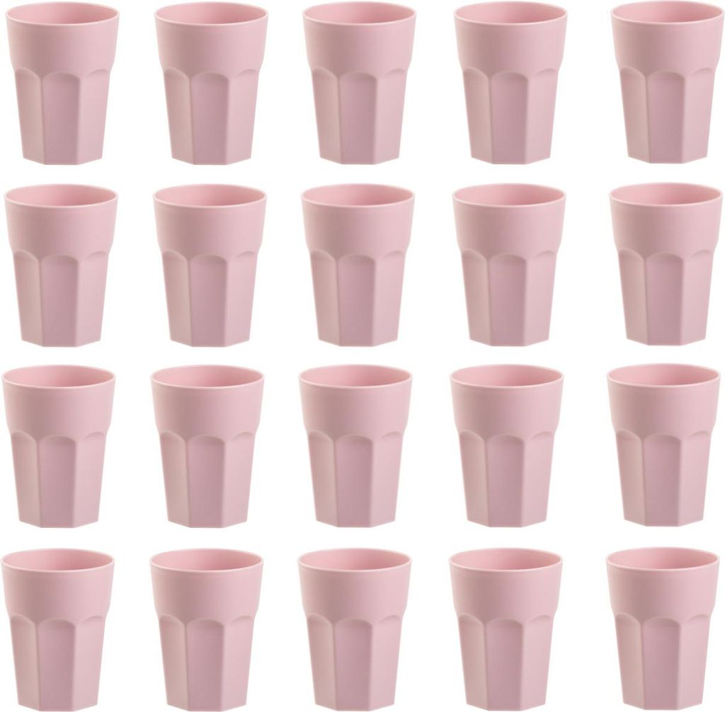 Gariella 20 x Kunststoffbecher 400 ml Rosa