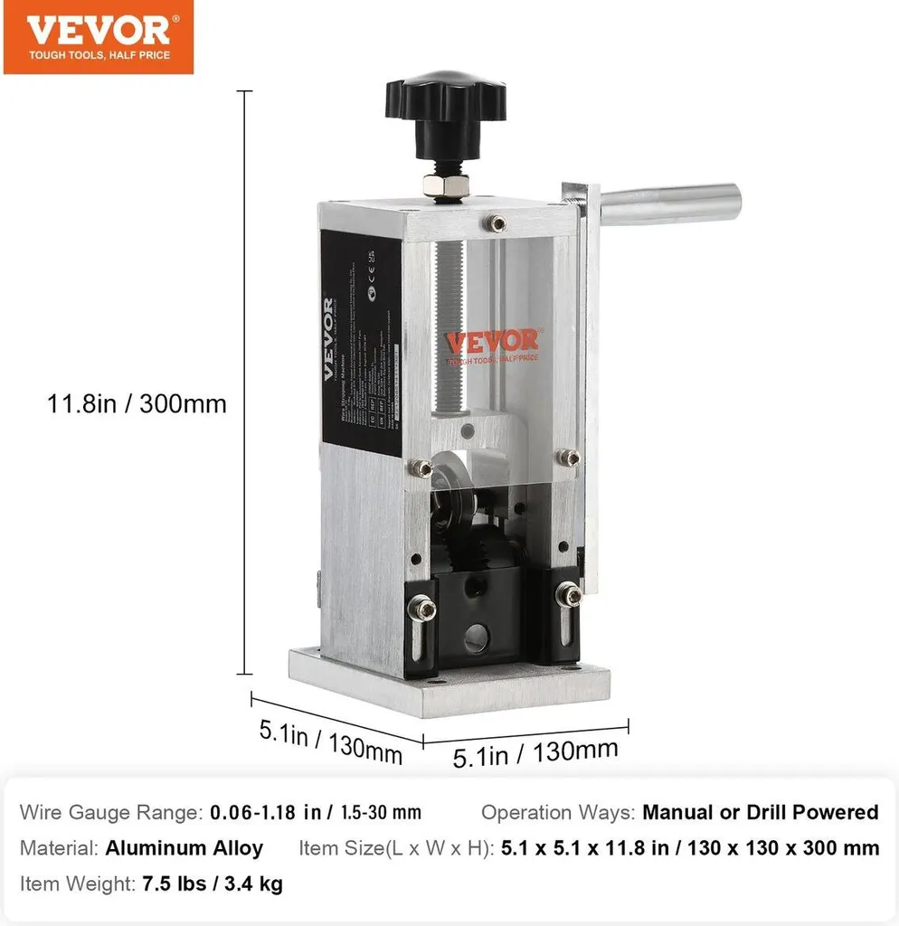Machine à dénuder manuelle pour câble cuivre 1,5-30mm avec manivelle - 7