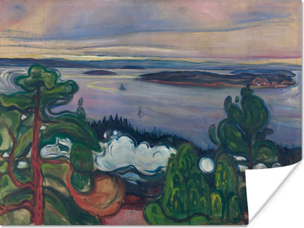 MuchoWow Poster Zugrauch - Edvard Munch 120x90 cm - Wandbild