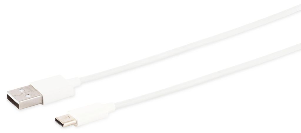 USB Lade-Sync Kabel USB-A Stecker auf USB C-Stecker 2.0 ABS weiß 2m