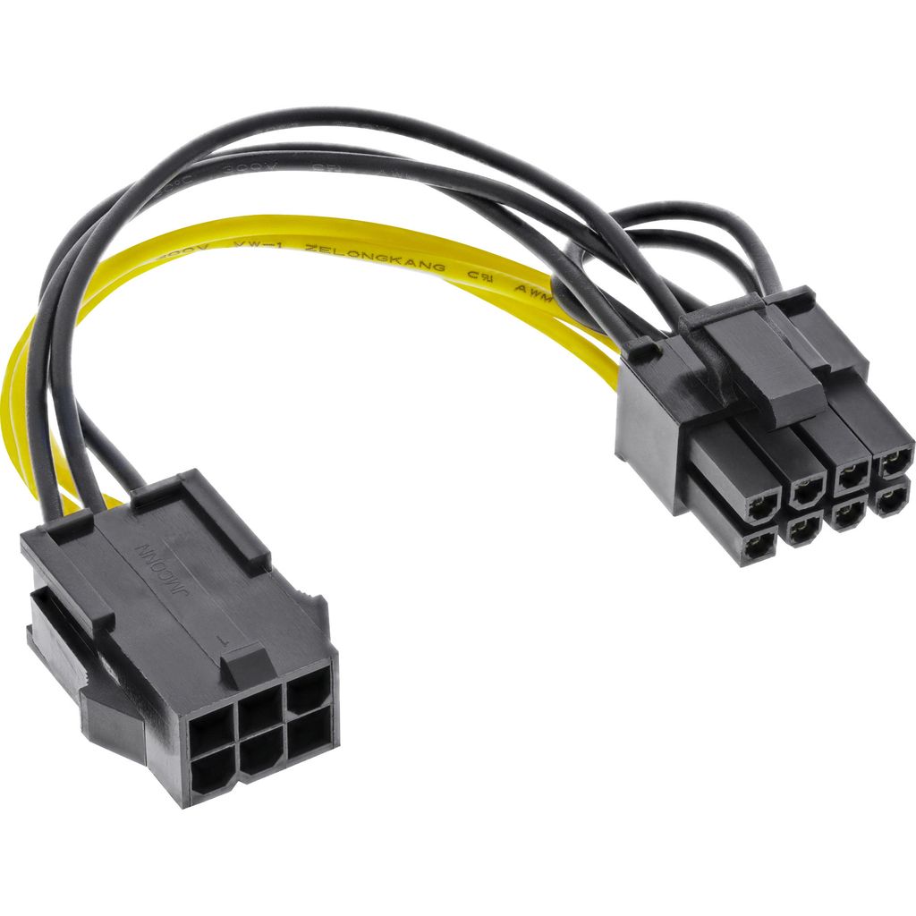 InLine Stromadapter intern, 6pol zu 8pol für PCIe Produktbild 