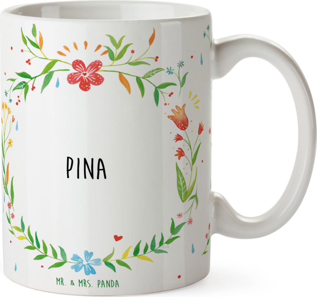 Mr. & Mrs. Panda Kaffeebecher Pina - Geschenk, Teetasse, Becher, Tasse, kaffeetasse keramik