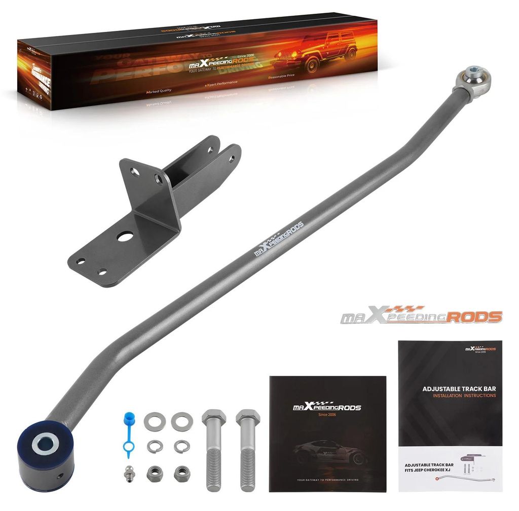Crossover Lenkungs-Kit für Jeep Cherokee XJ - Spurstange & Panhardstab mit Halter - Stahl - 100 cm - 1984-2001