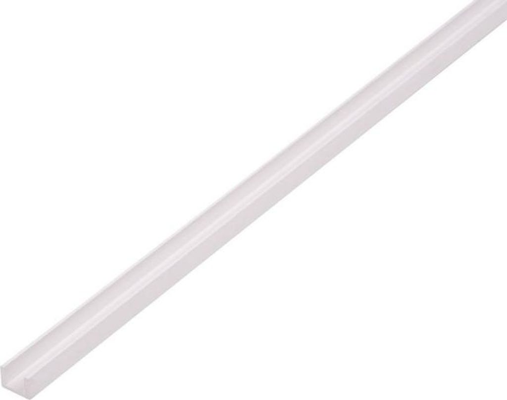 Alberts® Profilo a U, PVC bianco, LxLxHxS 1000 x 8,7 x 6,2 Immagine del prodotto 
