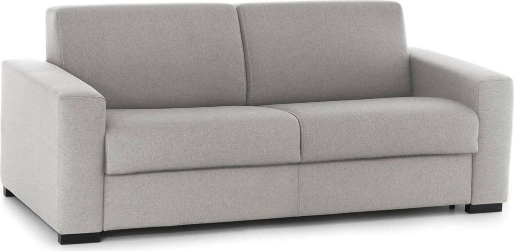 Festes Sofa Rosanna, Großes 2-Sitzer-Sofa, 100% Italy, Wohnzimmersofa aus gepolstertem Stoff, mit Standard-Armlehnen, Cm 200x95h90, Grau