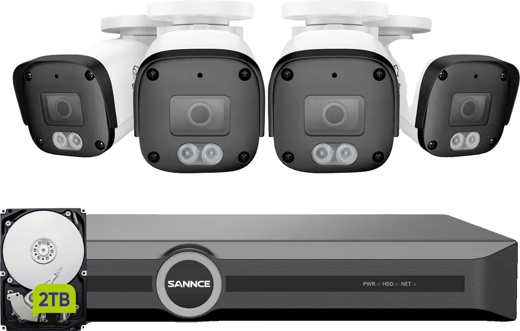 Vidéosurveillance 5MP contre les intrusions avec détection et 2To