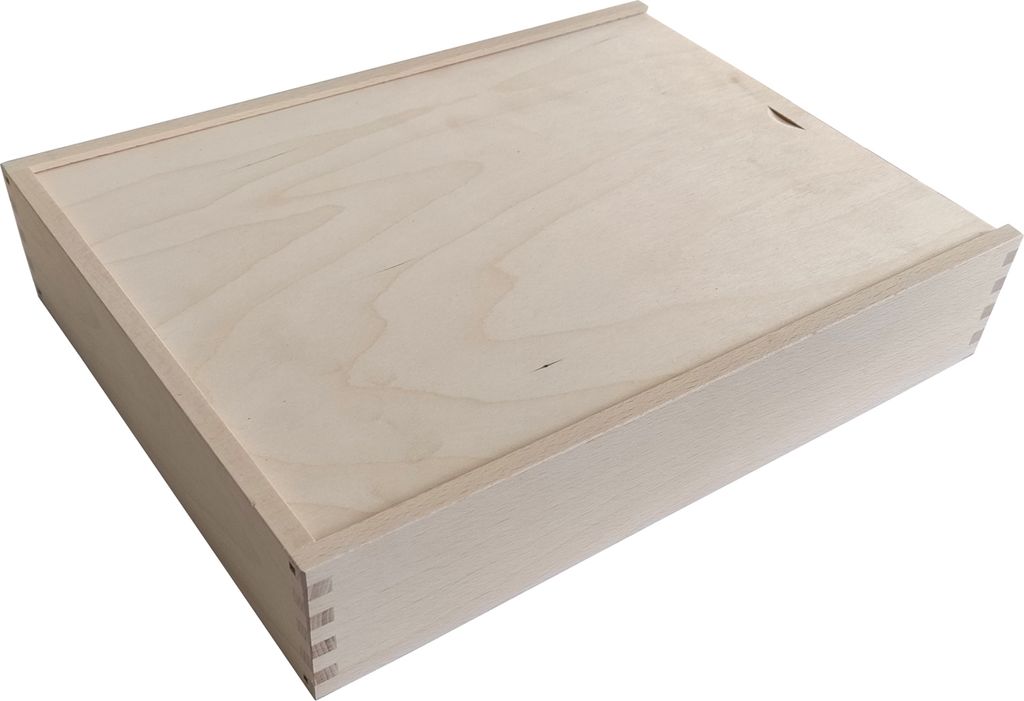 Holzkästen Aufbewahrungsbox aus Buchenholz großes Format, Größe:290 x 255 x 44 mm