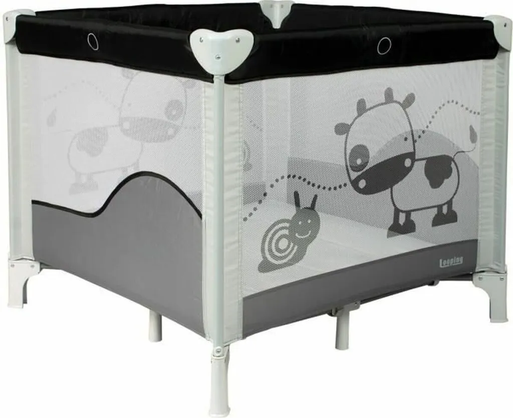 Lit parc bébé pliable 90x90 cm double niveau avec sac aire de jeux - 2