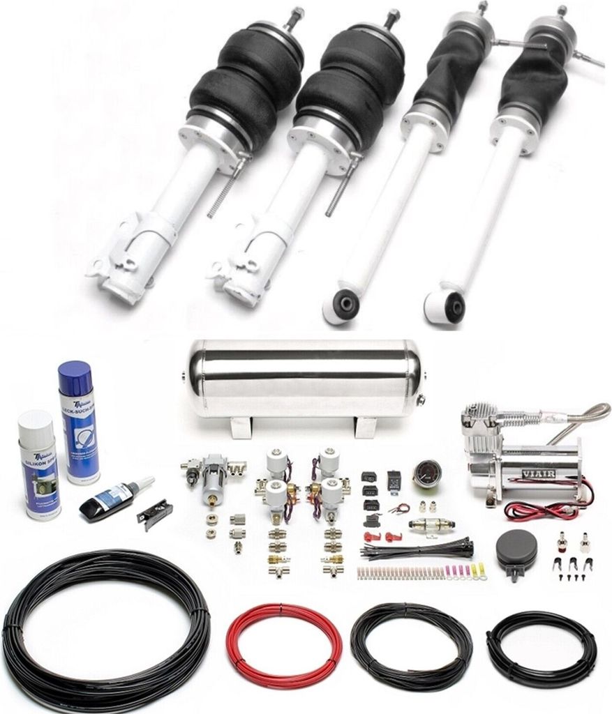 TA Technix Luftfahrwerk Viair Kompressor Kit Airride silber für VW Passat 35I